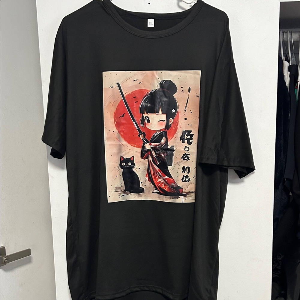 Black Graphic Short Sleeve Tee